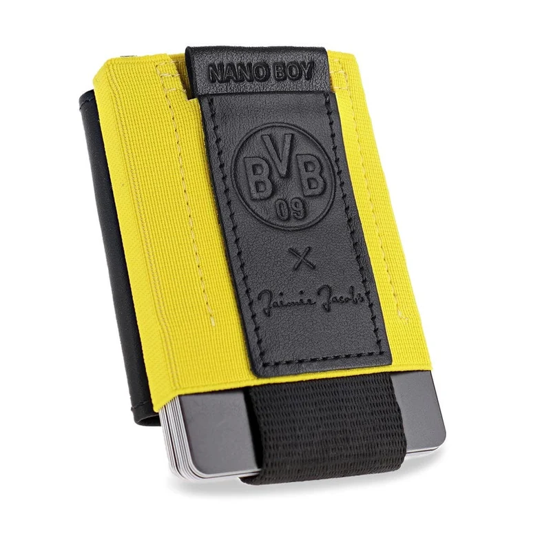 Nano Boy Pocket Borussia Dortmund Edition - portafoglio sottile con tasca portamonete in pelle