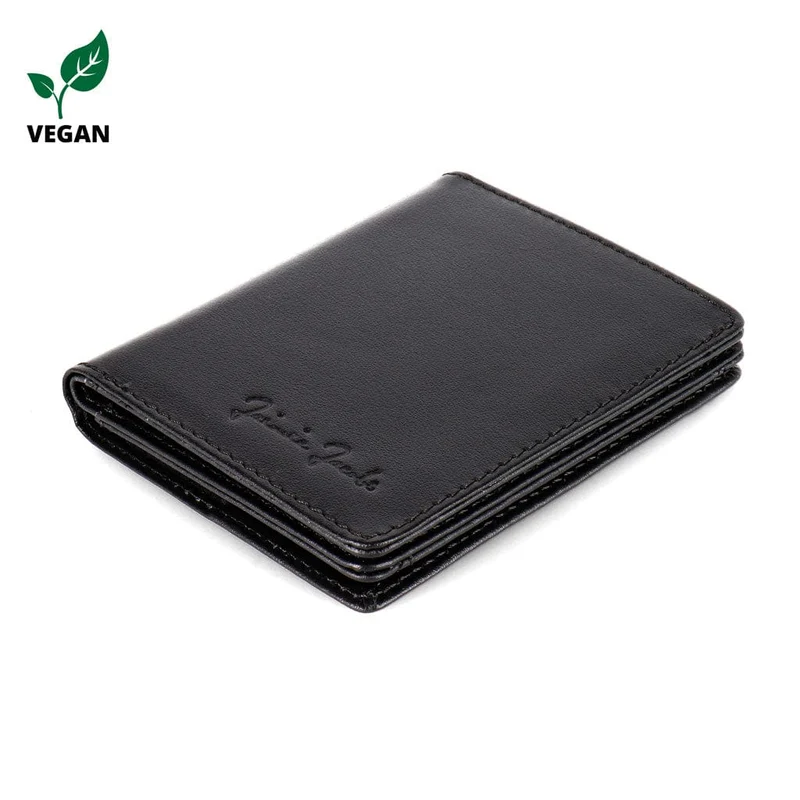 Slimstar vegan portafoglio sottile con tasca portamonete grande