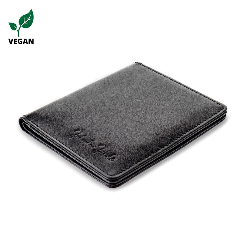 Slimstar vegan portafoglio sottile con tasca portamonete piccola