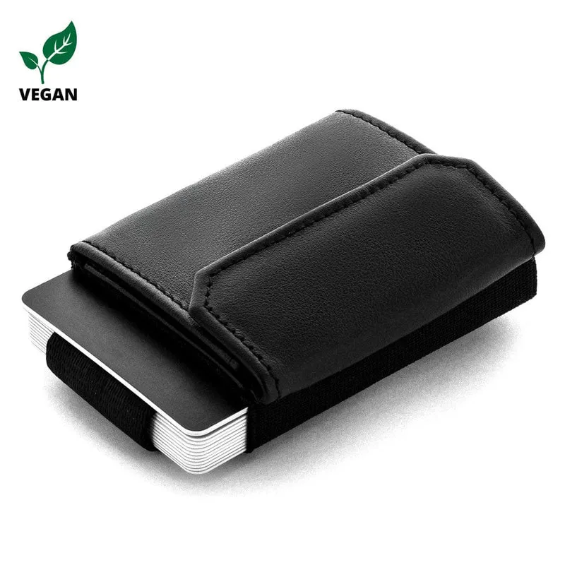 Nano Boy Pocket Vegano portafoglio sottile con tasca portamonete in pelle