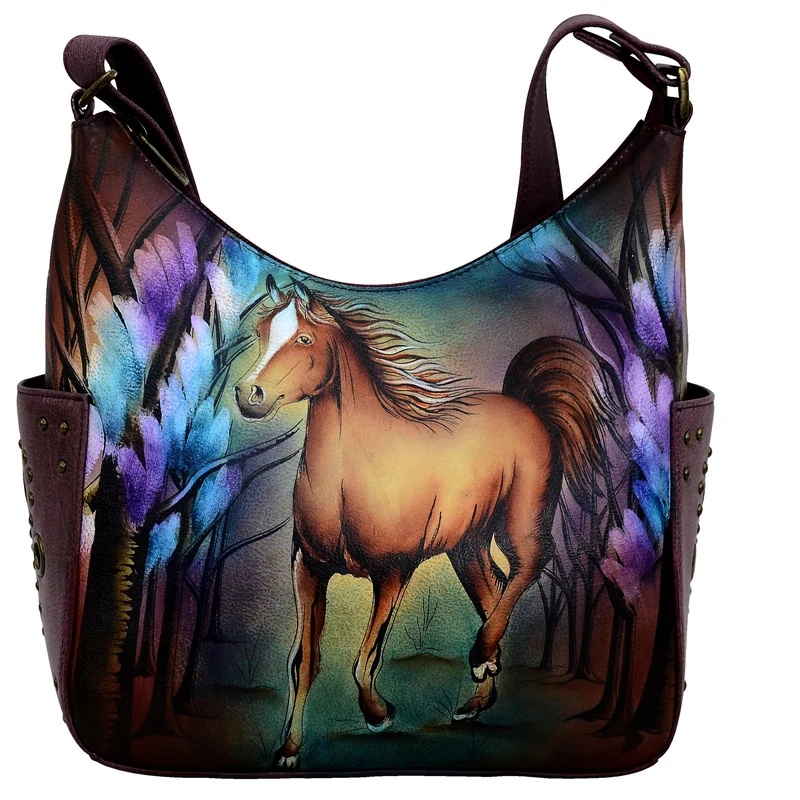 Hobo classico con tasche laterali borchiate - 433