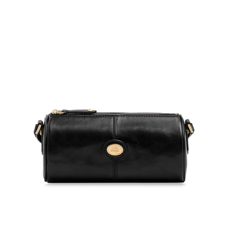 Mini borsa a tracolla in pelle Story Donna Nero