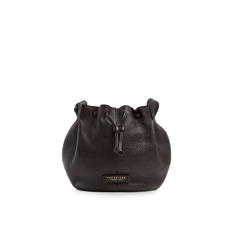 Borsa secchiello in pelle Marisa Moka