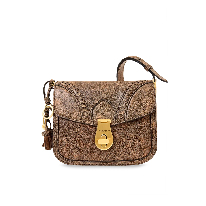 Borsa a tracolla donna in pelle Mia Wow Moka