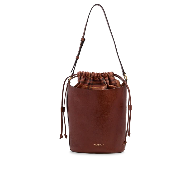 Borsa secchiello in pelle Luce Soft Marrone
