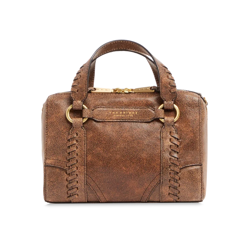 Borsa a mano in pelle Laura Wow Moka