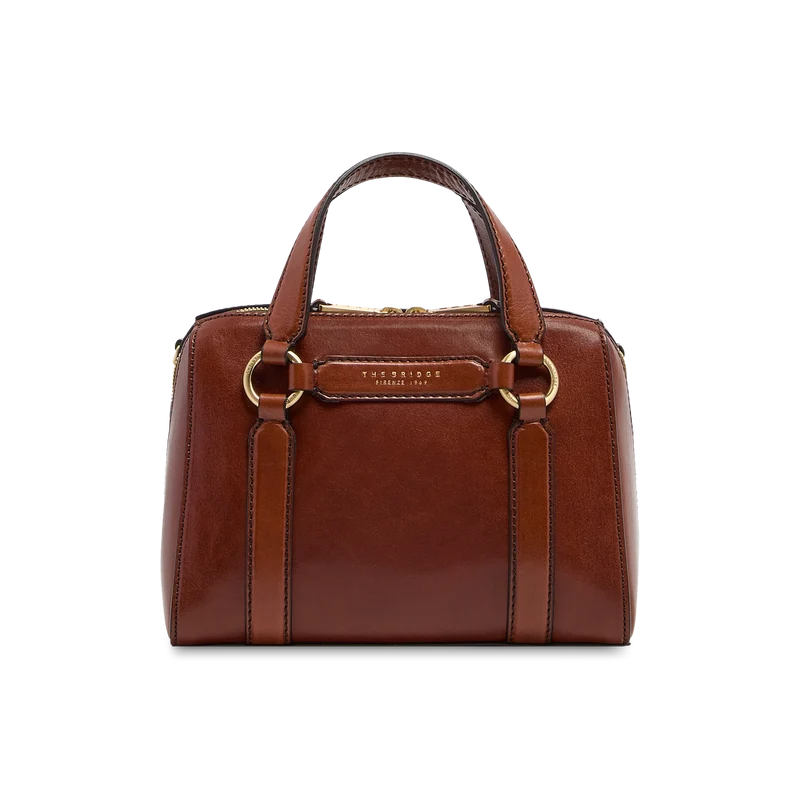 Borsa a mano in pelle con tracolla Laura Marrone