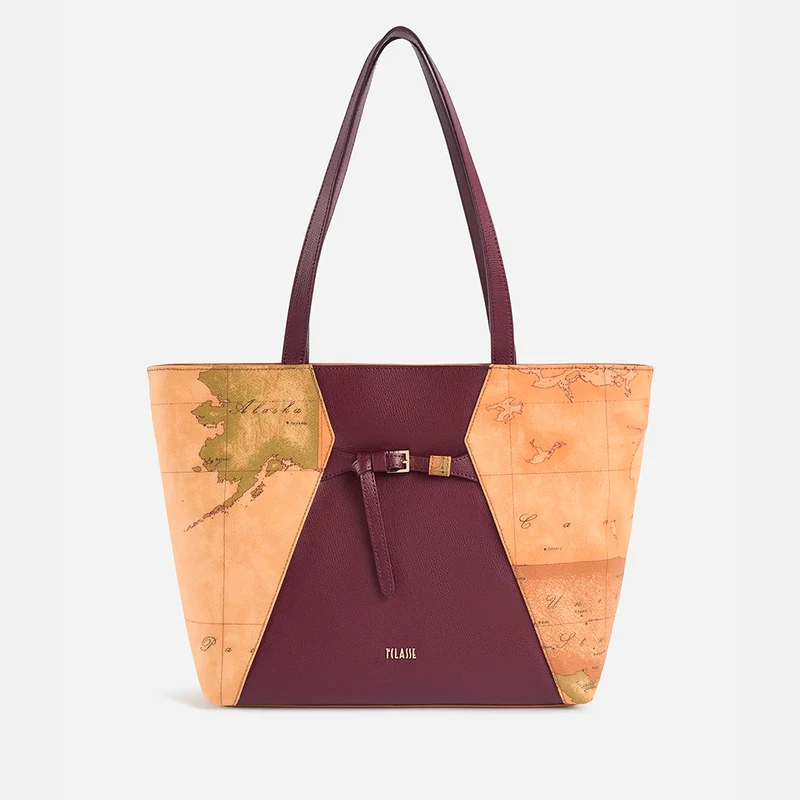 Geo Saloon borsa shopping Burgundy