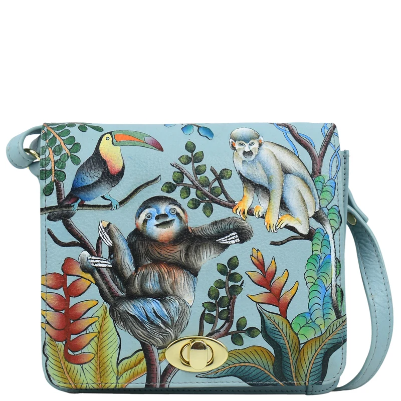 Piccola borsa a tracolla con patta - 7431