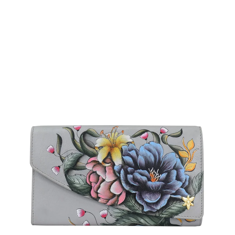Portafoglio con patta a soffietto anti-RFID - 1174