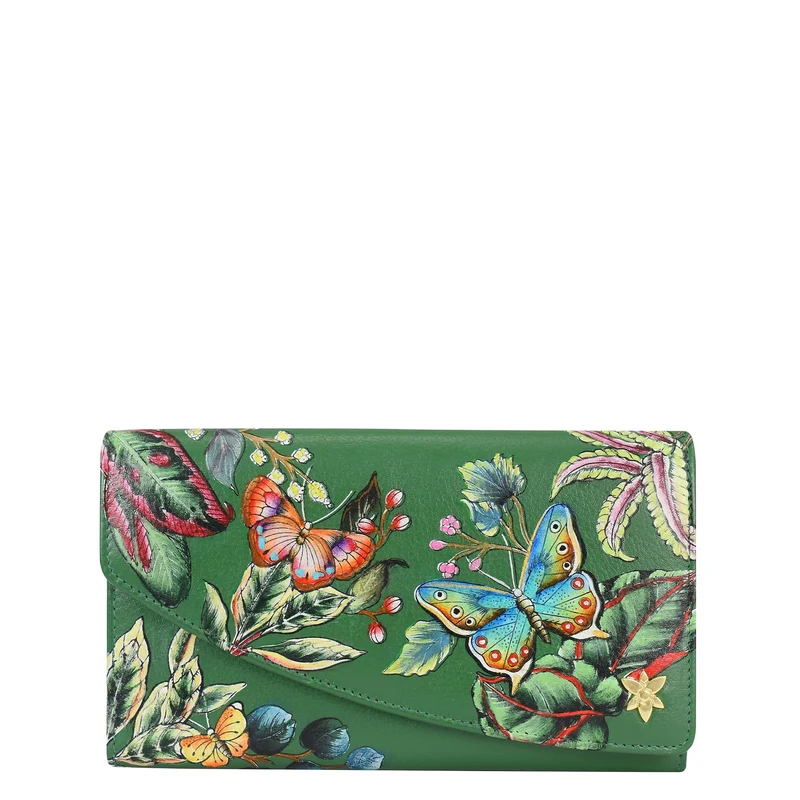 Portafoglio con patta a soffietto anti-RFID - 1174