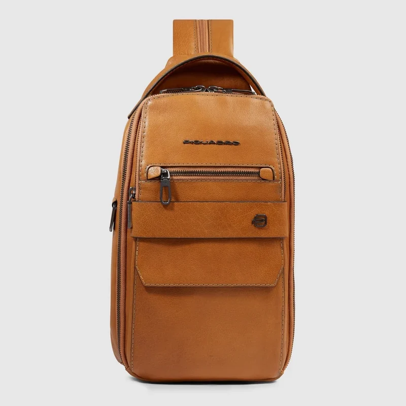Zaino monospalla uomo personalizzabile Beige