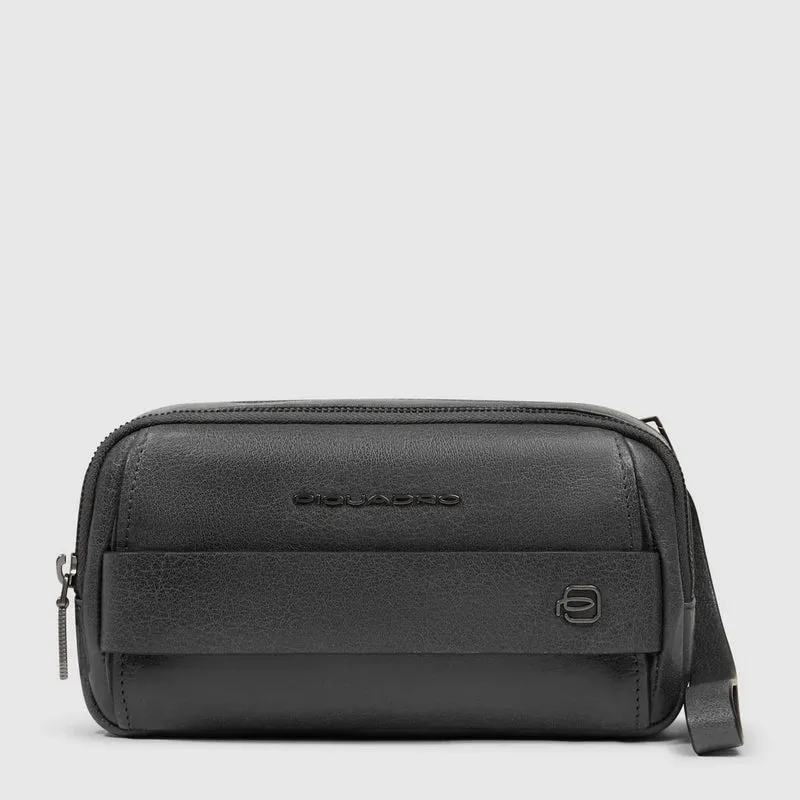 Pochette uomo in pelle Nero