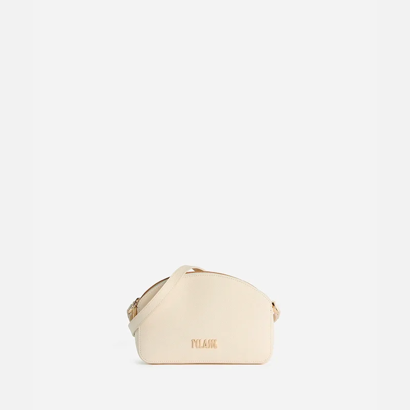Aura Bag tracollina doppia zip Bianco