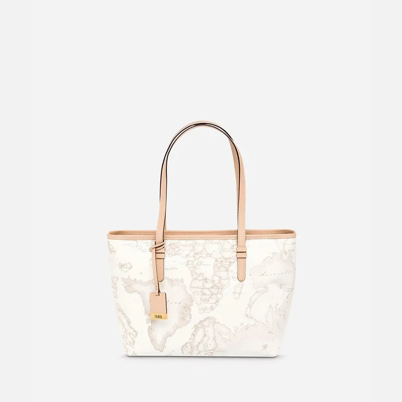 Geo White Borsa shopping media bianca