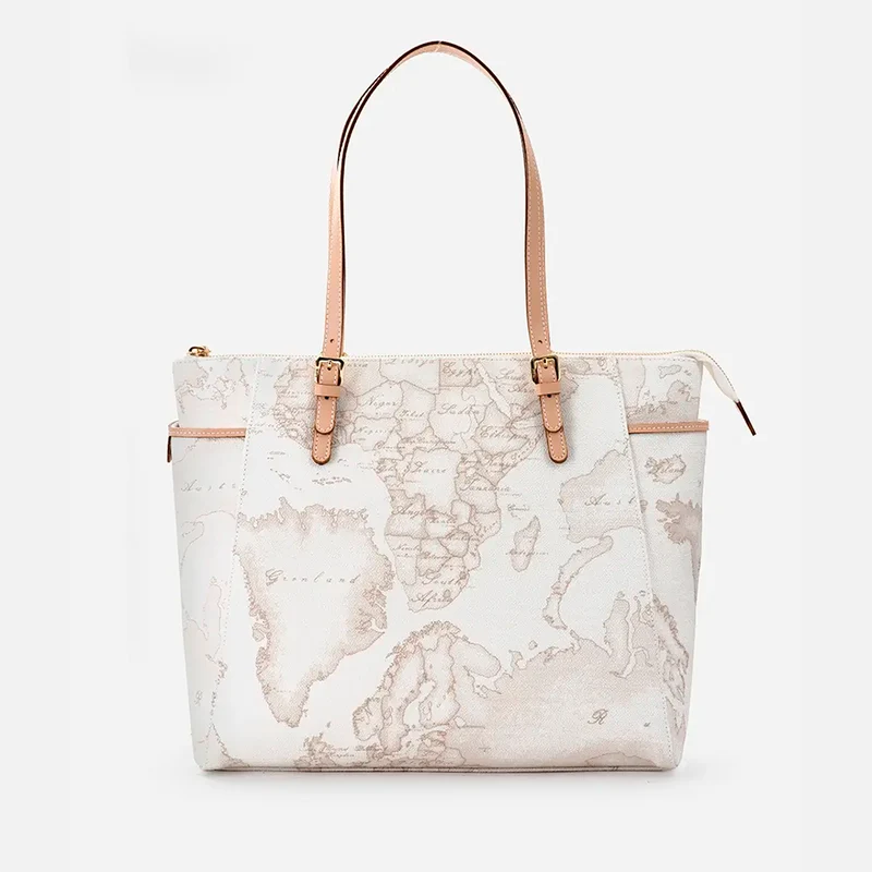 Geo White Shopping bag grande