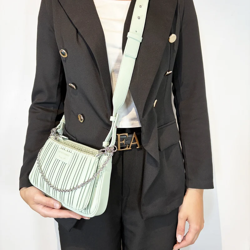 Mini Bag Double Plissè Matcha Light