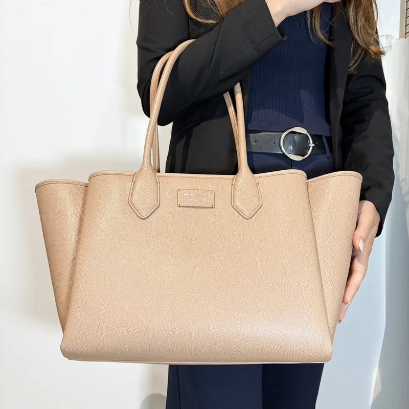 Borsa Tote Bag Emporio Armani L Nocciola Taupe
