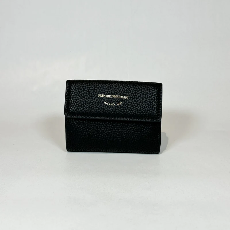 Portafoglio 3 scomparti Emporio Armani Nero