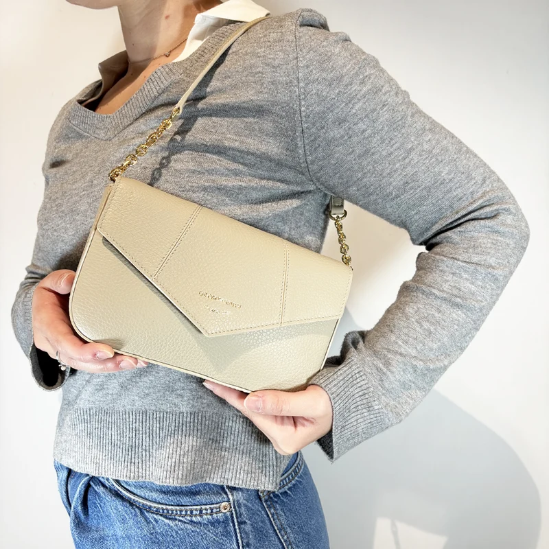 Borsa a spalla Emporio Armani Beige