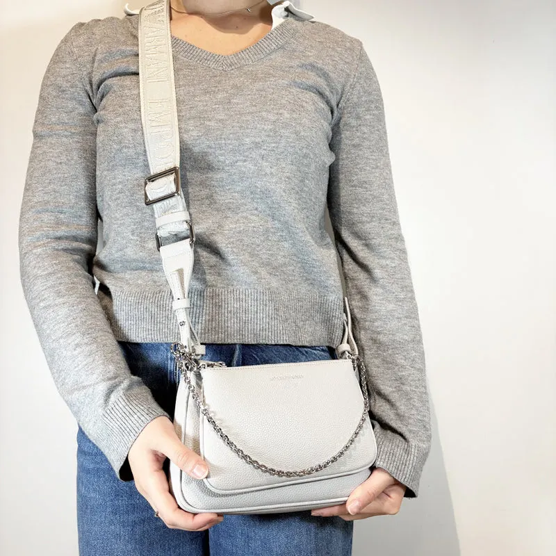 Mini bag doppia a tracolla stampa cervo Perla