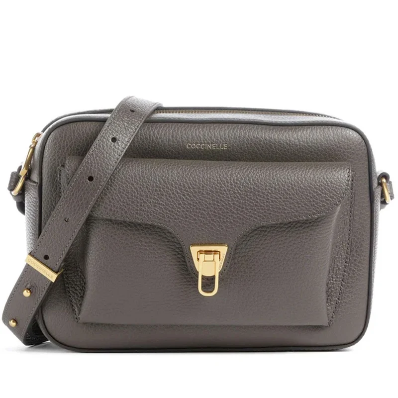 Borsa Donna a Tracolla COCCINELLE in Pelle Fango linea Beat Soft Misura Large