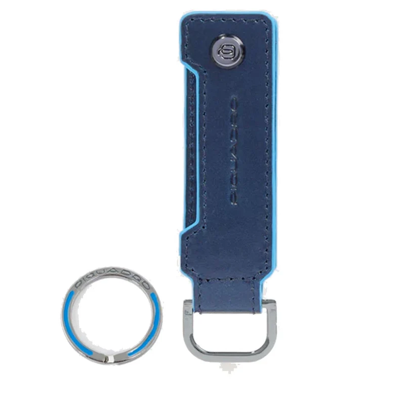 Portachiavi Uomo PIQUADRO in Pelle Blu Linea Blue Square - PC7089B2