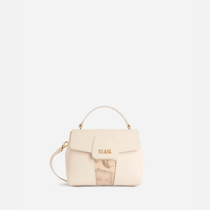 Bloom City borsa a mano con patta e inserto Geo Safari Bianco