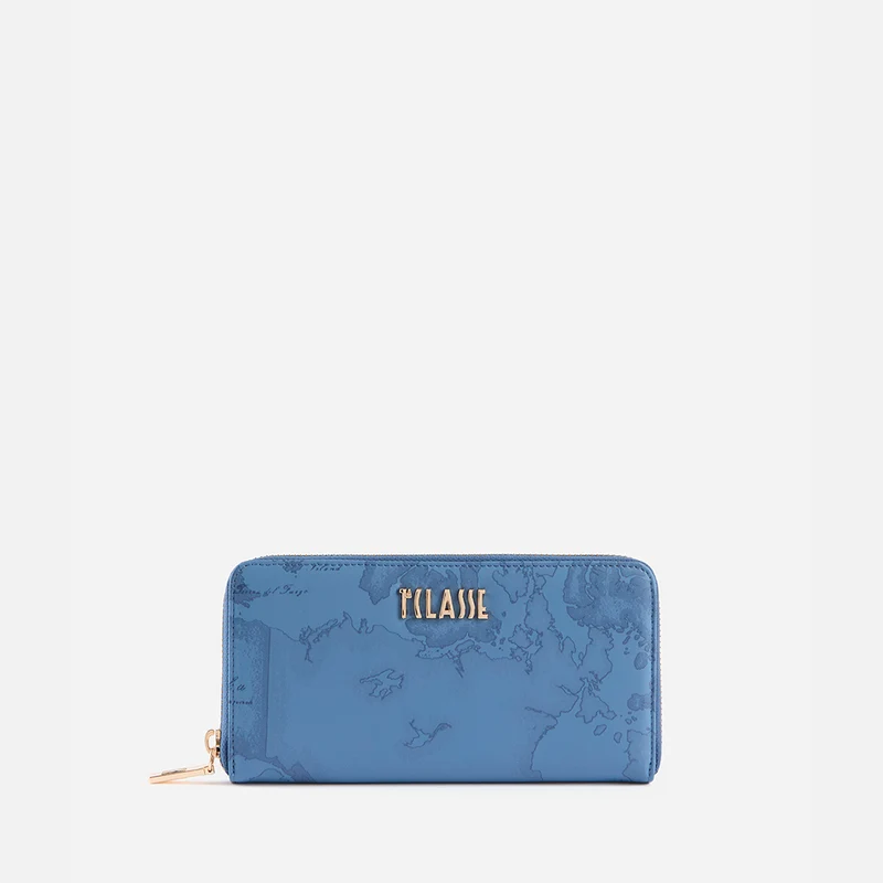 Soft Color portafoglio zip around Blu Jeans