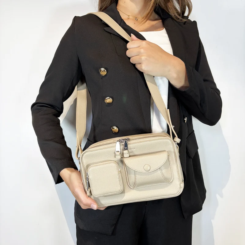 Camera case MyEA a tracolla stampa cervo Beige