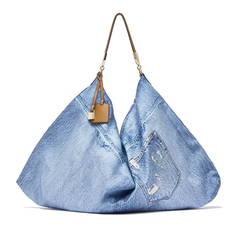 Borsa Foulard Donna LIU JO in Raso Stampa Denim
