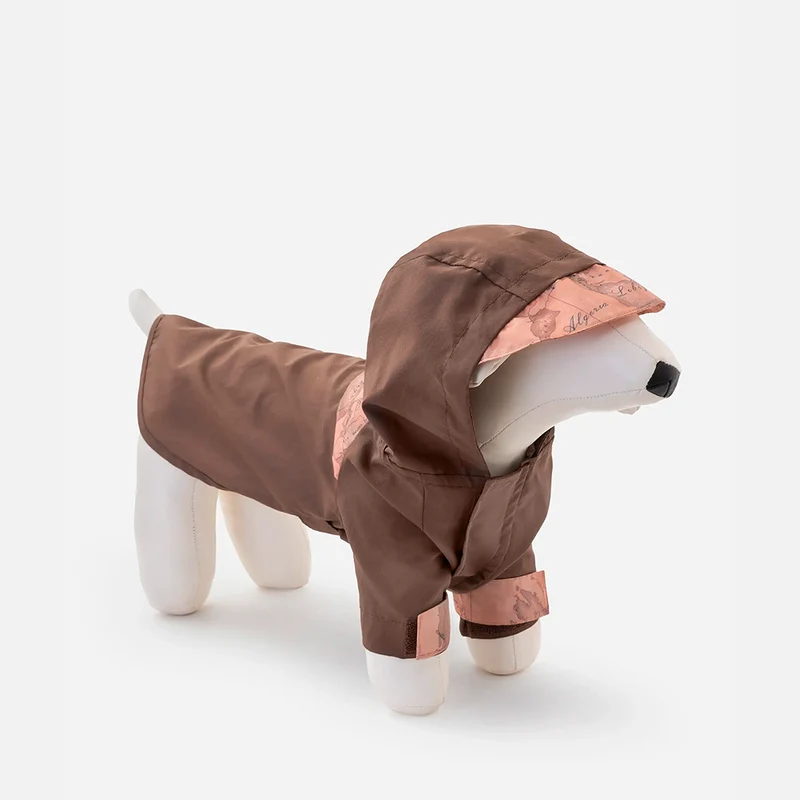 Mantellina impermeabile per cani Marrone