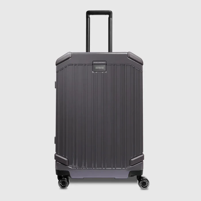 Trolley medio rigido a quattro ruote espandibile Grigio