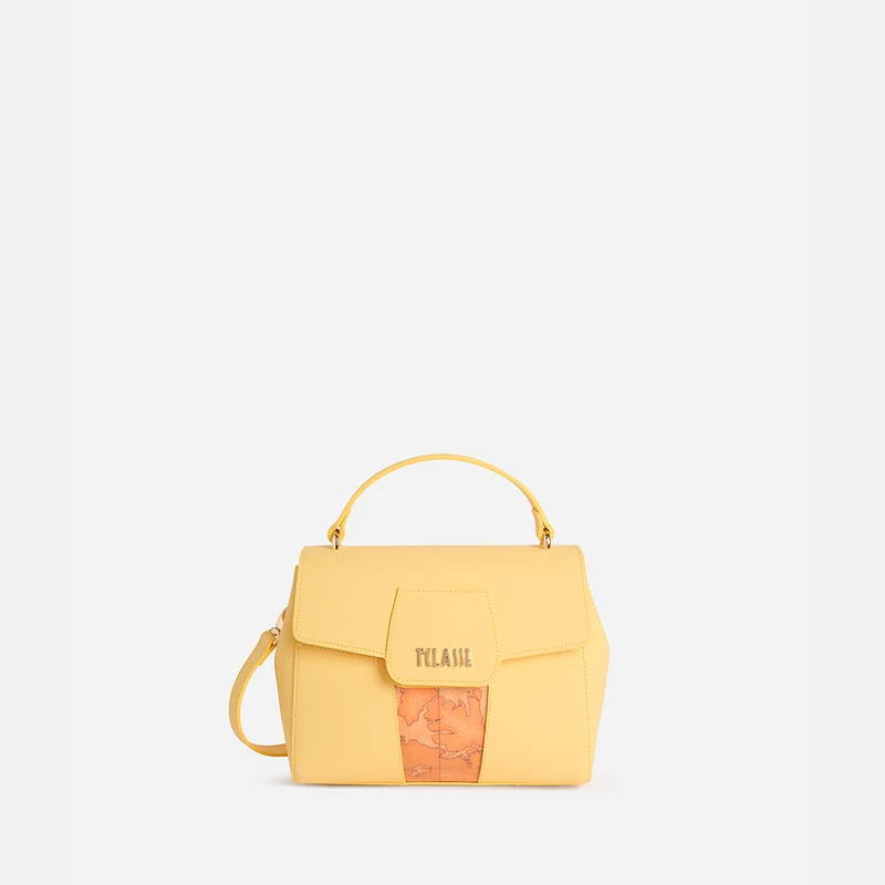 Bloom City borsa a mano con patta Giallo Pastello