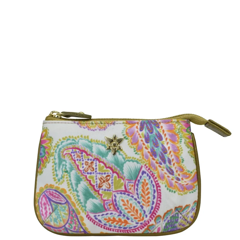 Custodia da viaggio con zip in tessuto con finiture in pelle - 13008