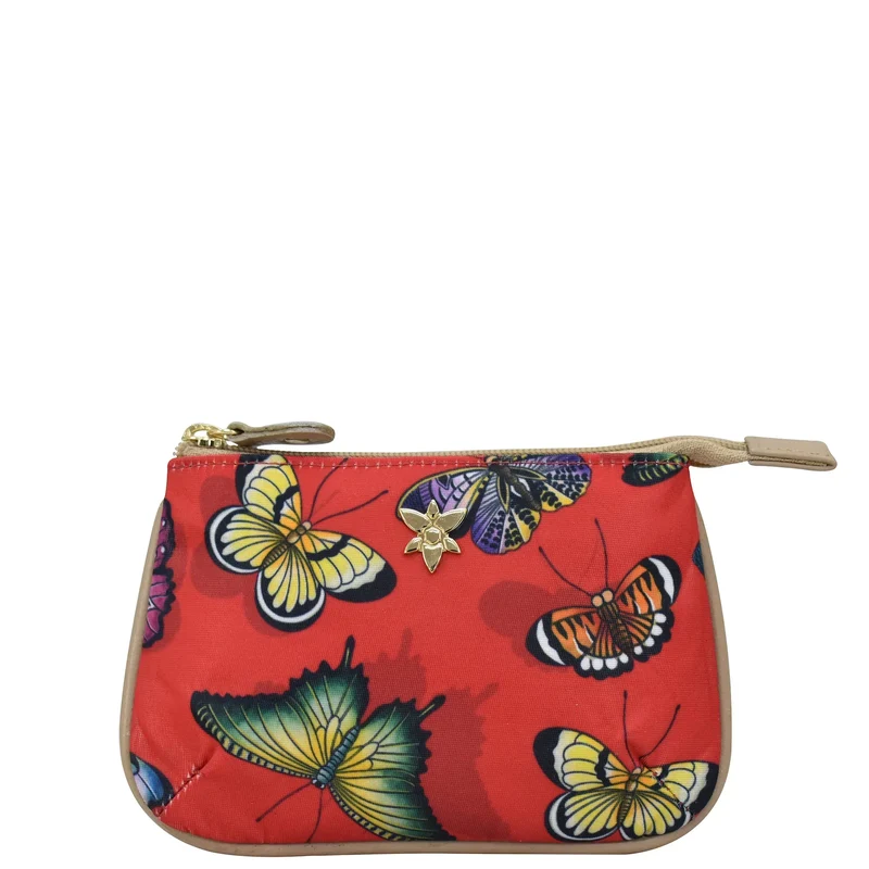 Custodia da viaggio con zip in tessuto con finiture in pelle - 13008