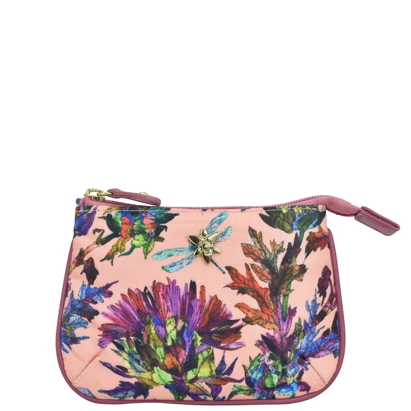 Custodia da viaggio con zip in tessuto con finiture in pelle - 13008