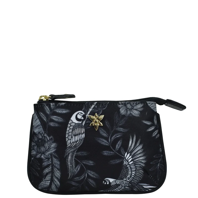 Custodia da viaggio con zip in tessuto con finiture in pelle - 13008