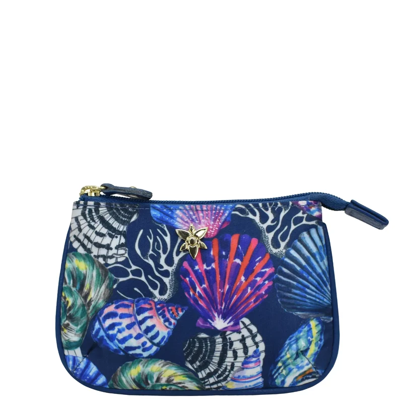 Custodia da viaggio con zip in tessuto con finiture in pelle - 13008