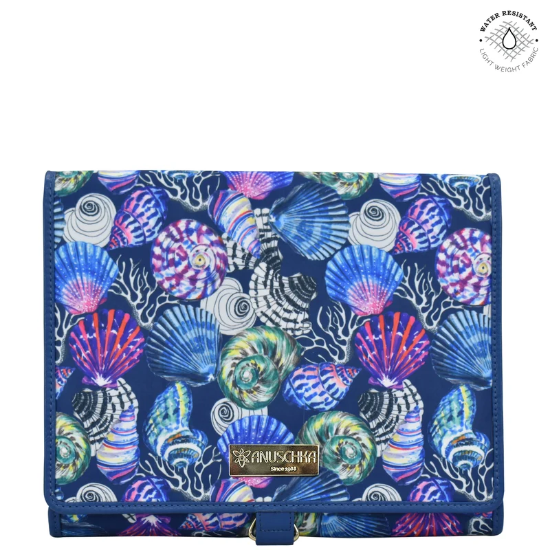 Astuccio da toilette in tessuto con rifiniture in pelle - 13001