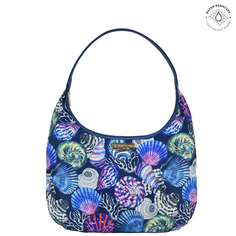 Tessuto con finiture in pelle Large Sling Hobo - 12010