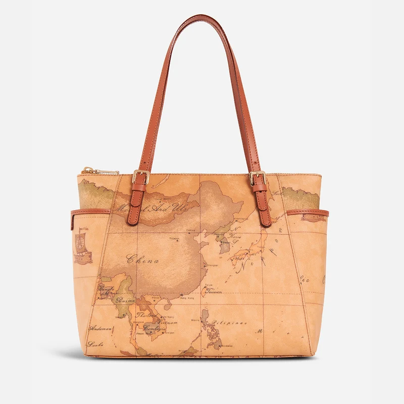 Geo Classic Shopping bag con fibbie