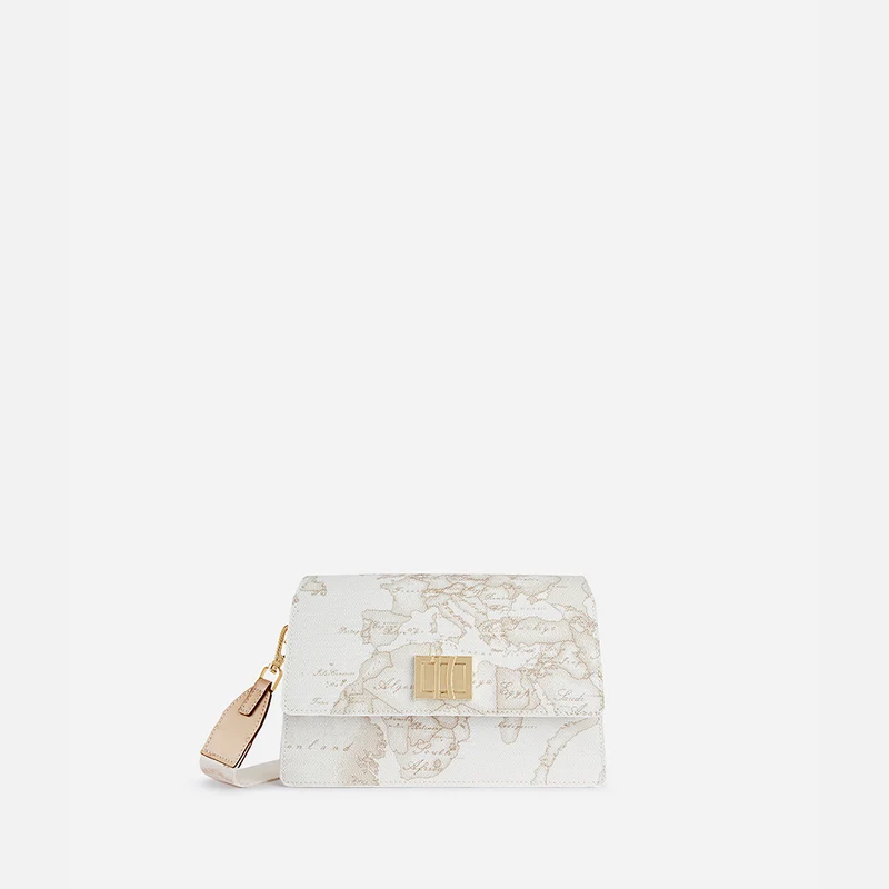 Geo White tracollina con patta e logo 1C
