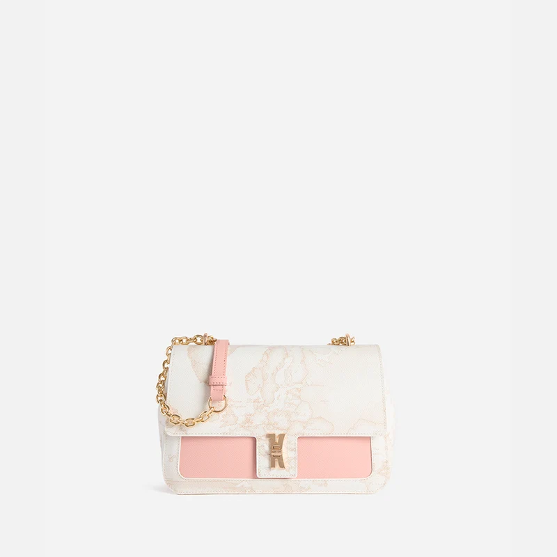 Bay Lock Bag tracolla Geo White