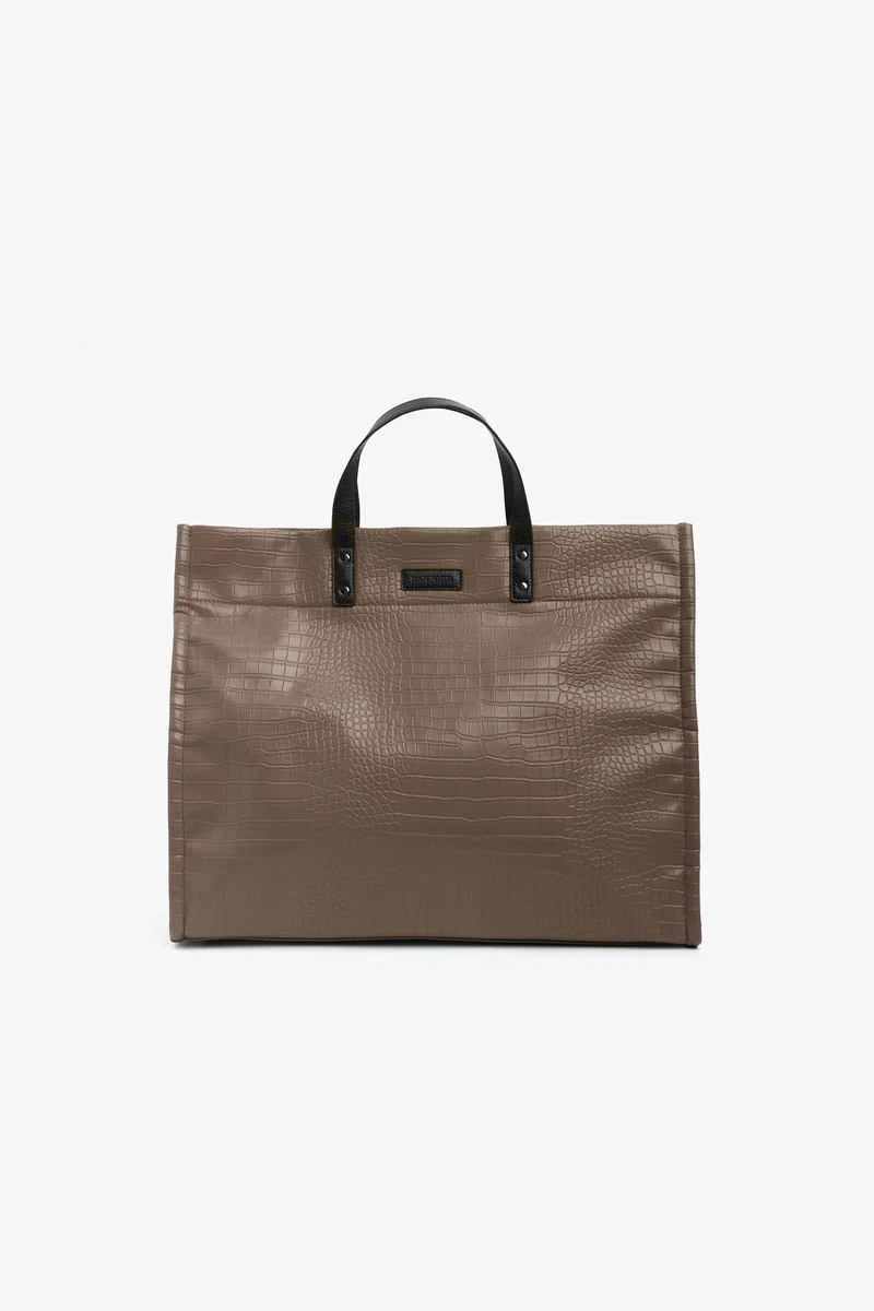 Borsa stampa cocco tortora