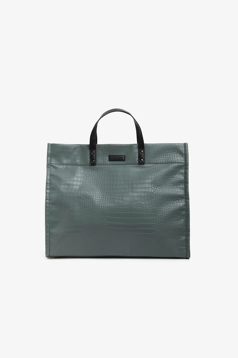 Borsa stampa cocco salvia