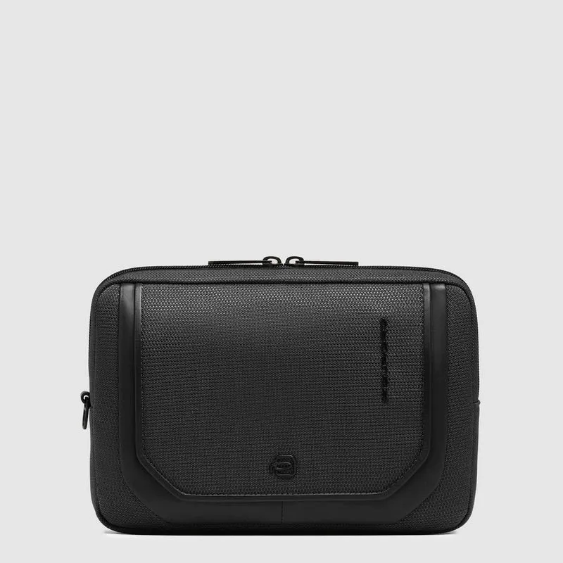 Pochette uomo in tessuto riciclato Nero