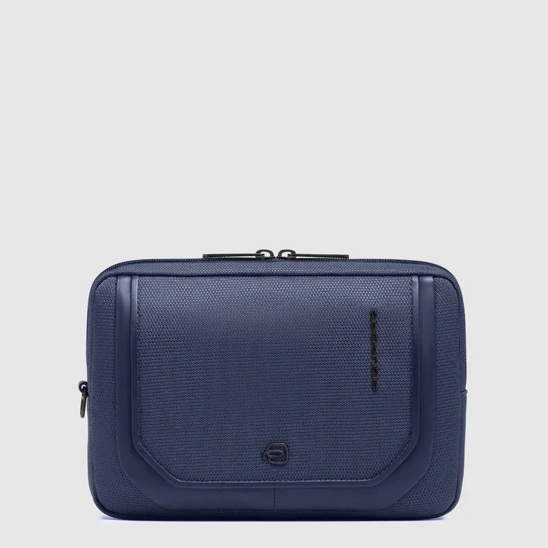 Pochette uomo in tessuto riciclato Blu