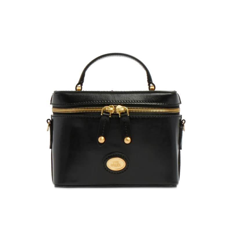 Bauletto in pelle con tracolla Story Donna Nero
