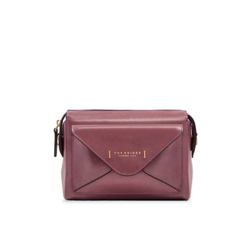 Borsa tracolla pelle chiusa con zip Frida Orchidea